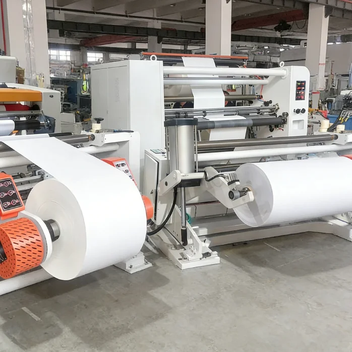 Slitting and Rewinding Machine with Rewind Slit Capability for Flexible Material Handling