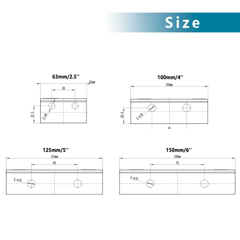Niebieskie Gumowe Magnetyczne Osłony Ochronne na Szczęki Imadła Warsztatowych do Narzędzi Ręcznych 2,5/4/5/6 Cali, Akcesoria Ochronne