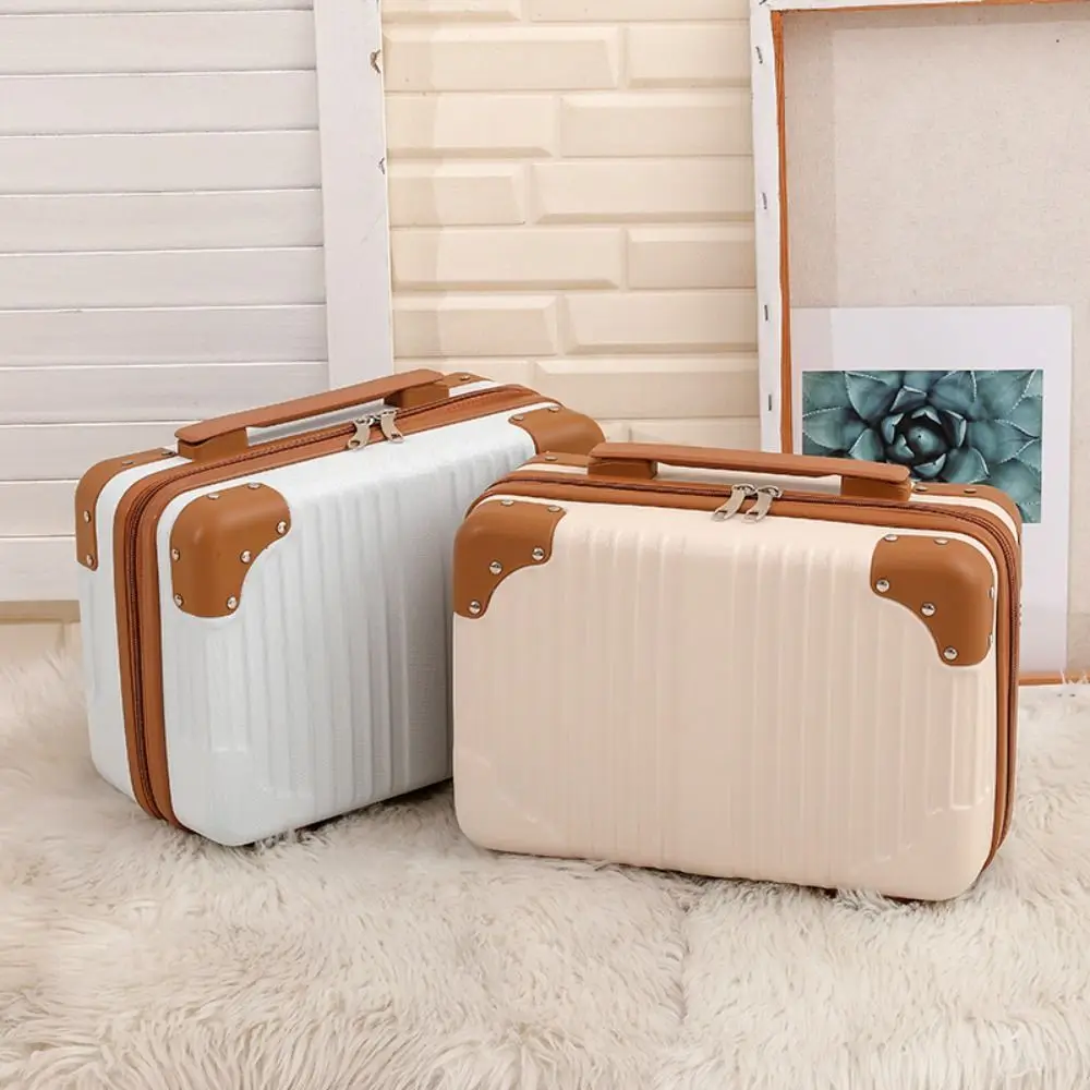 14 inch Mini Travel Suitcase Cosmetic Box Hand Luggage Organizer Makeup Case Small Password Box Boarding Case