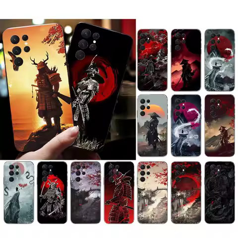 Phone Case for Samsung S25 S24 S23 S22 S21 Ultra S24 S23 S22 S21 Plus S24 S21 S20 FE Japanese Samurai Case