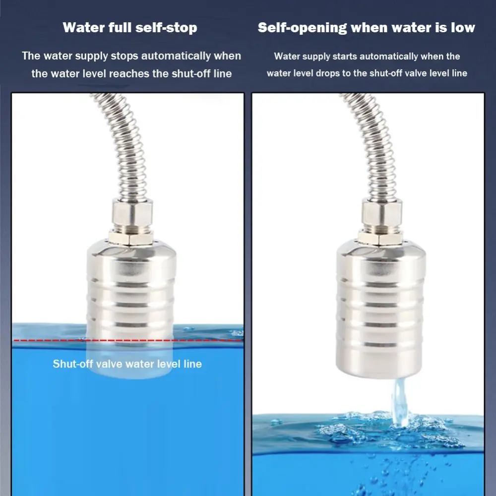 1Pcs 304 Stainless Steel Automatic Float Valve Fully Automatic Waterproof Corrosion Resistant Water Level Control Valve