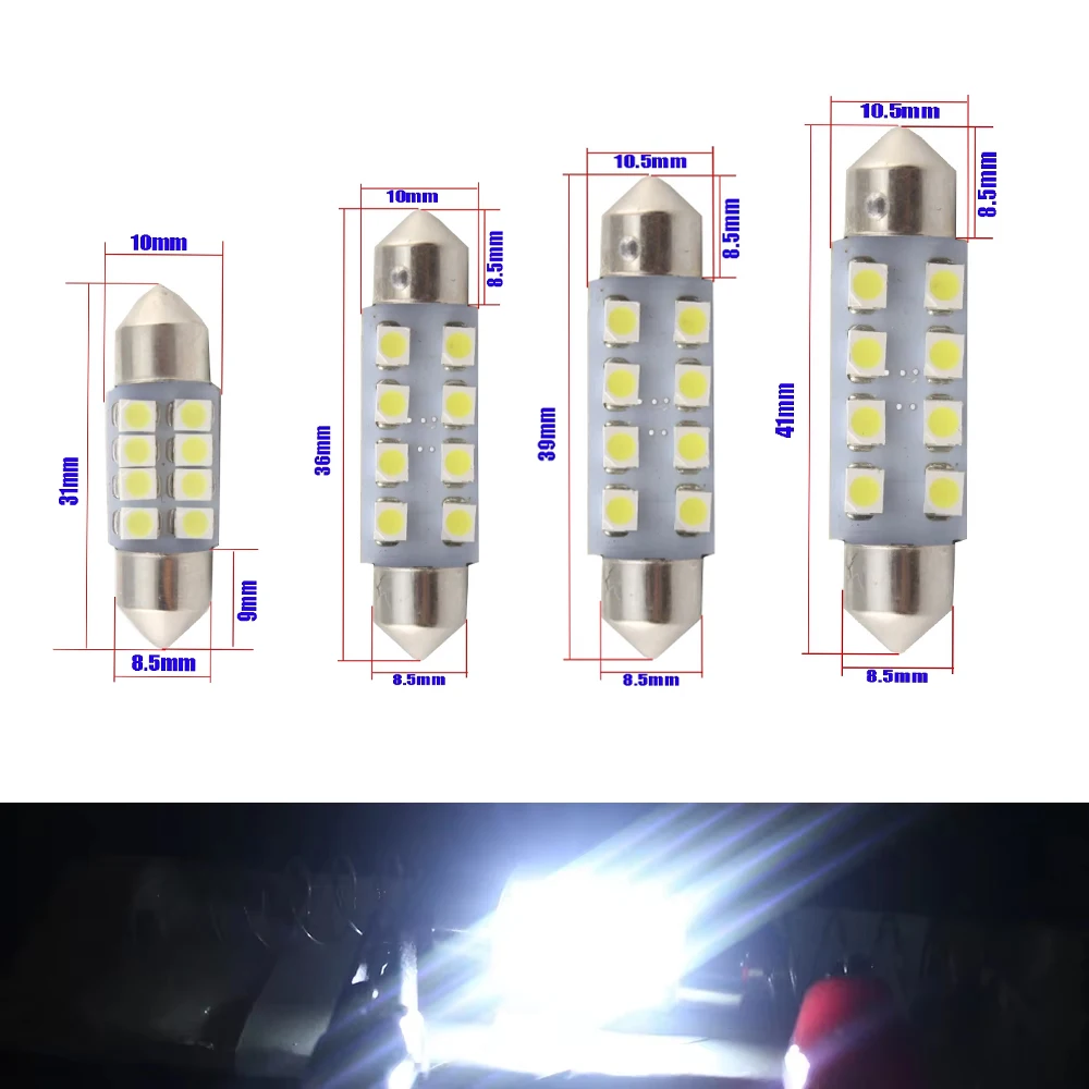 10Pcs Car T10 Led L…