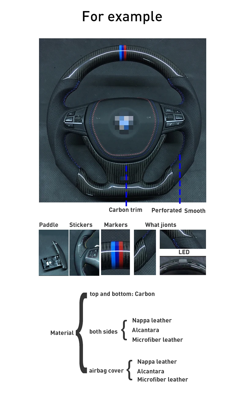 Embellecedor De Fibra De Carbono Para El Panel De Botones Del Volante
