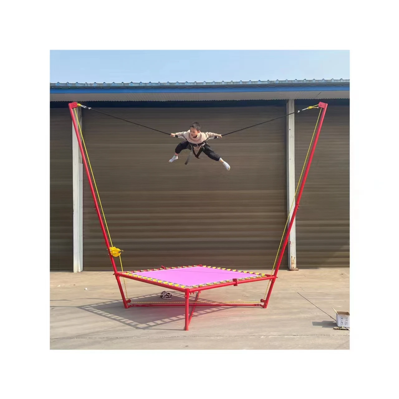 

Amusement Park Rides Children Bungee Trampoline Jumping Equipment for Sale square Bungee Jumping Trampolines