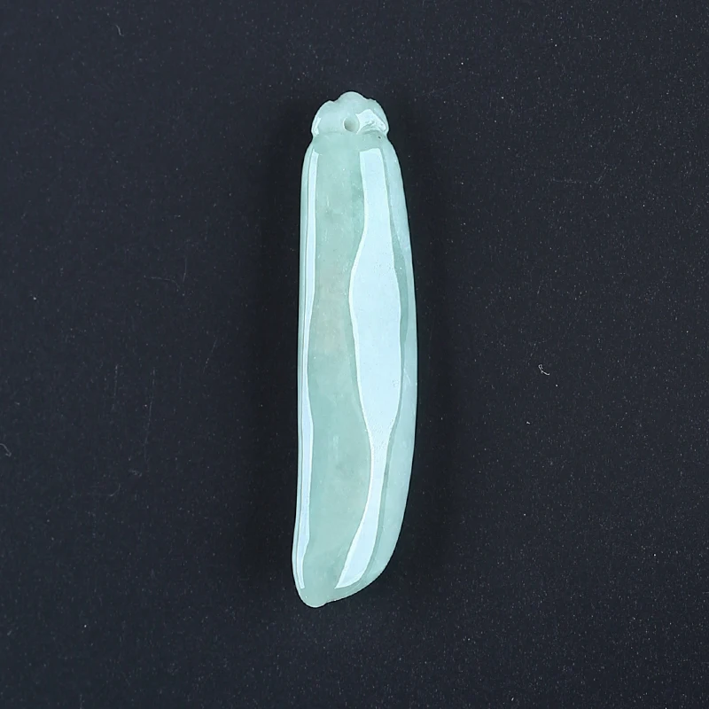 Natural Jade Fashion Jewelry Necklace Accessories Pendant Bead 55x13x8mm 11.2g