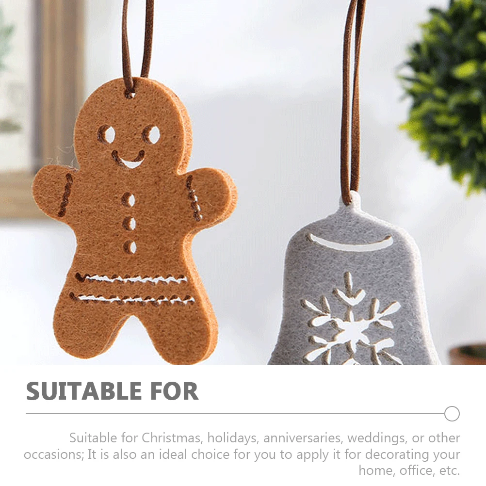 

10Pcs Gingerbread Man Christmas Foams Hanging Ornaments Classic Xmas Tree Decorations Xmas Party Hanging Pendants Reusable