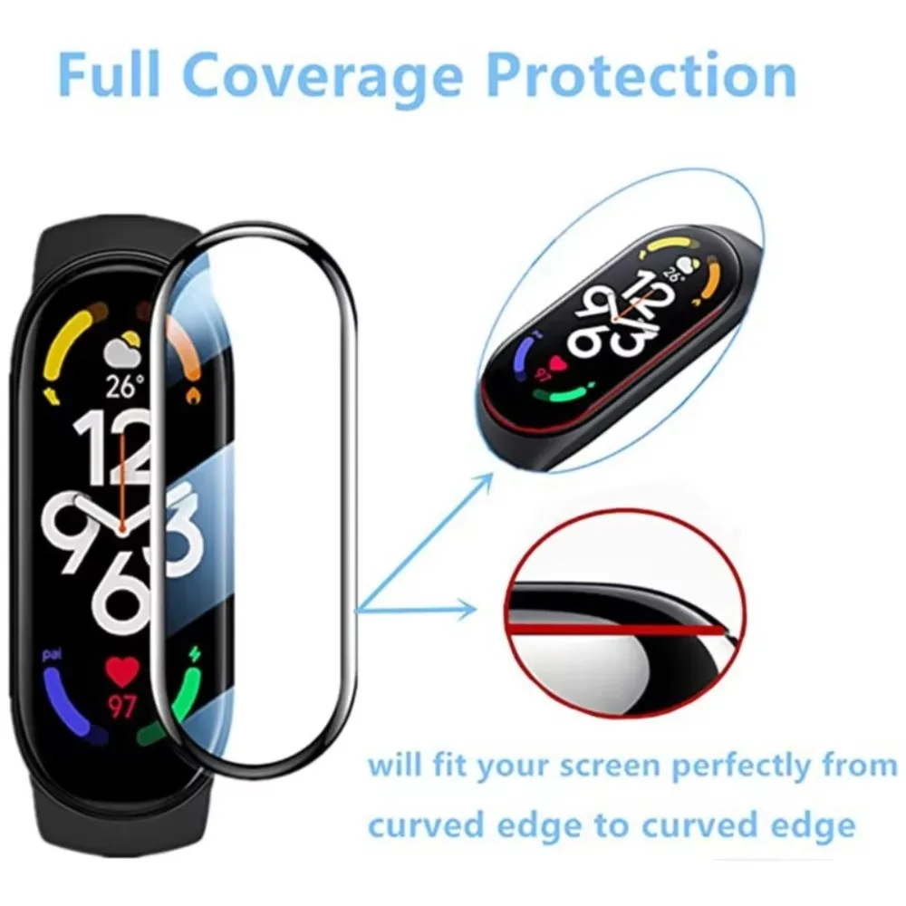 3D Curved Hydrogel Film For Xiaomi Watch 3 4 5 6 7 8 9 1PC 2PC Bubble Free Full Coverage Anti Scratch HD Transparent Soft