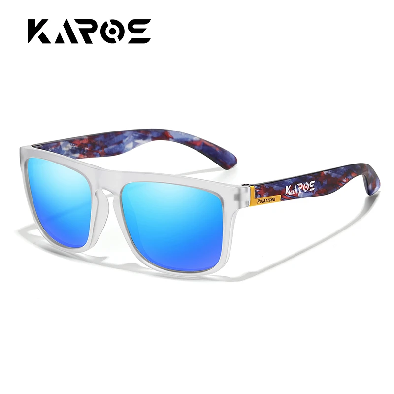 Karos Polarisierte Sonnenbrille Männer Frauen Fashion Square Angeln Brillen Männliche Sonnenbrille Vintage Fahren Brillen Sport Shades