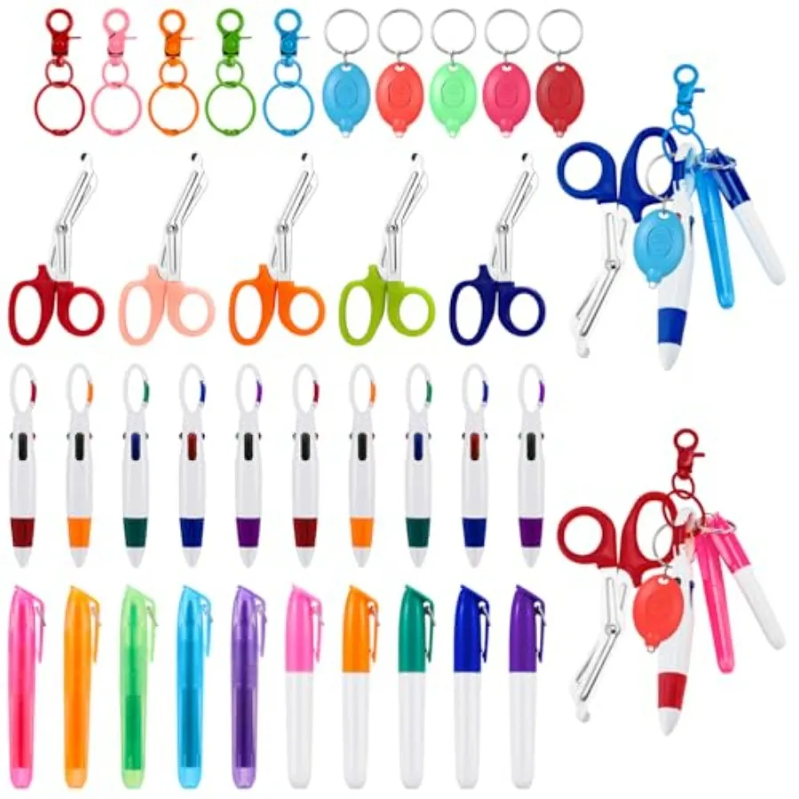 

150 Pcs Nurse Appreciation Gift Sets Mini Highlighter Pen Set Badge Reel Badge Accessories Tip Highlighter Marker Pen for Nursi