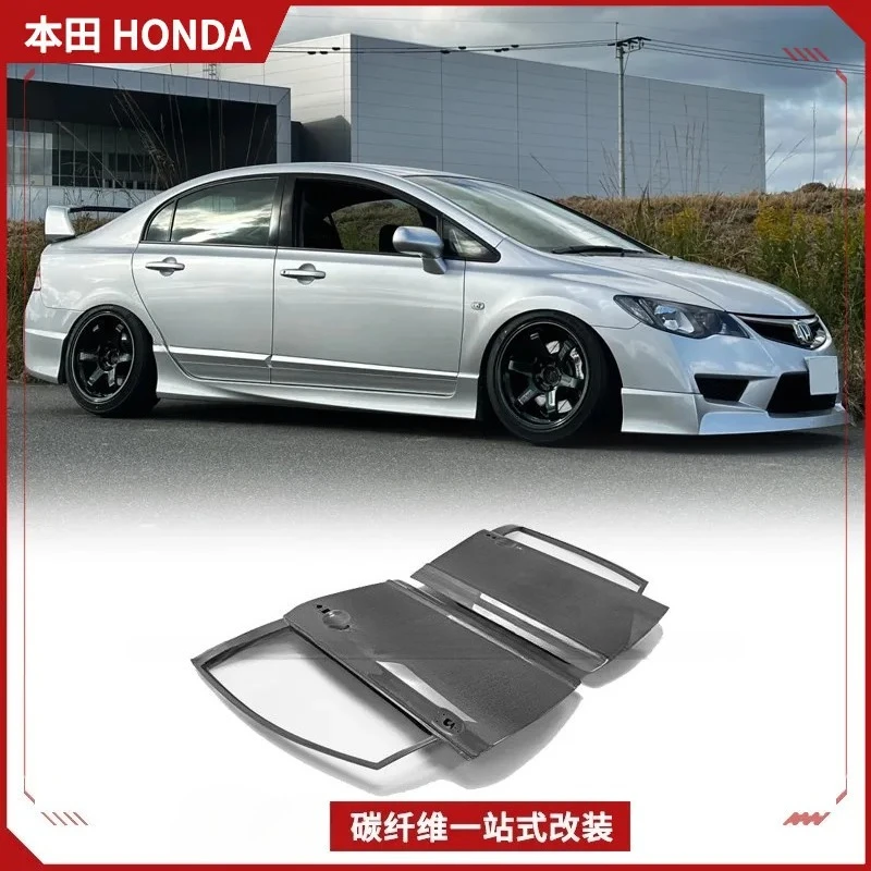 Compatible with Honda Eighth-Generation Civic FD2 Carbon Fiber Modified Exterior Door Panel Racing Car Door Replacement Lig