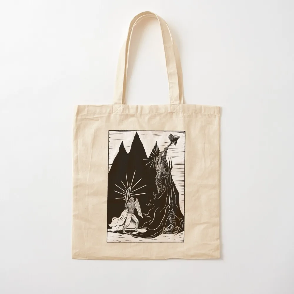 

Fingolfin battles Morgoth Tote Bag Shopper handbag shopping bags foldable Canvas Tote Bag