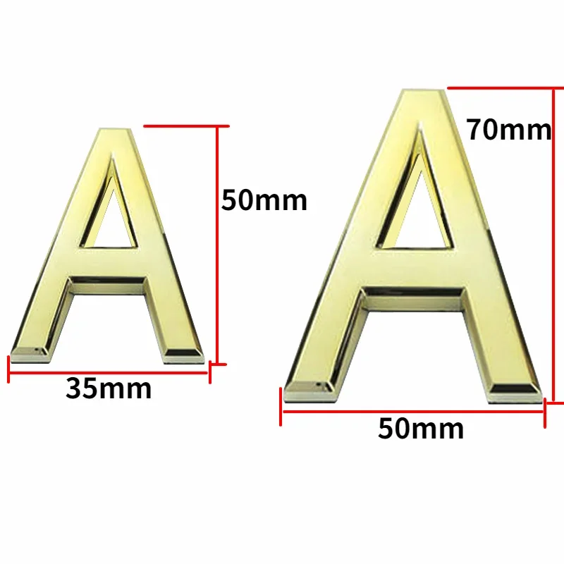 Adhesive Letters Placard House Number Outdoor 50-70mm English Letters Hotel Door Alphabet Home Outdoor Exterior House Numbers