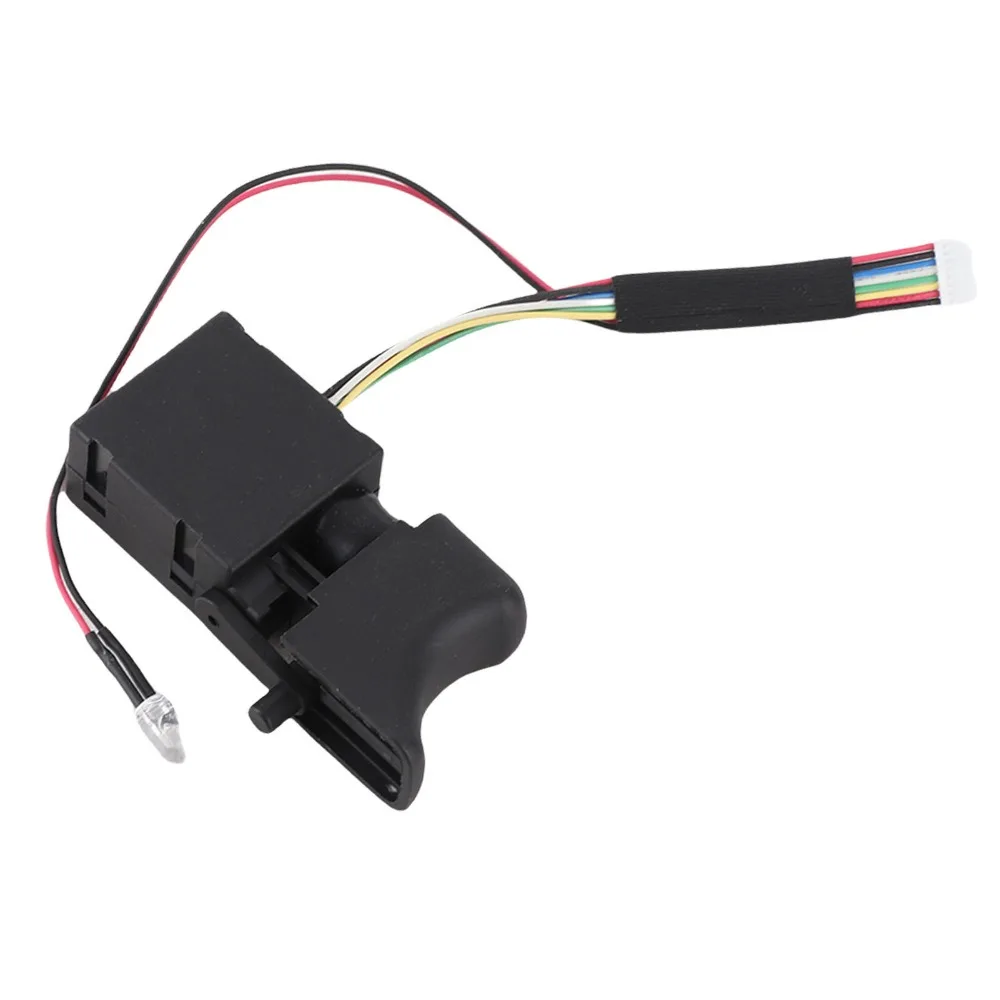 

Adjustable Speed Electric Drill Trigger Switch Push Button CW/CCW Speed Control Switch Black 8 Pin Trigger Switch