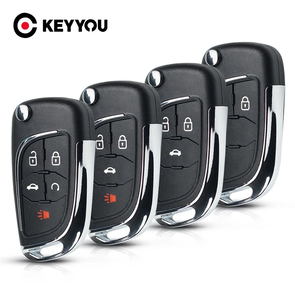 

KEYYOU 10pcs 2/3/4/5 BTN Key Shell for VAUXHALL OPEL Insignia Astra J Zafira C Mokka Car Control Fob Case Housing HU100 Blade