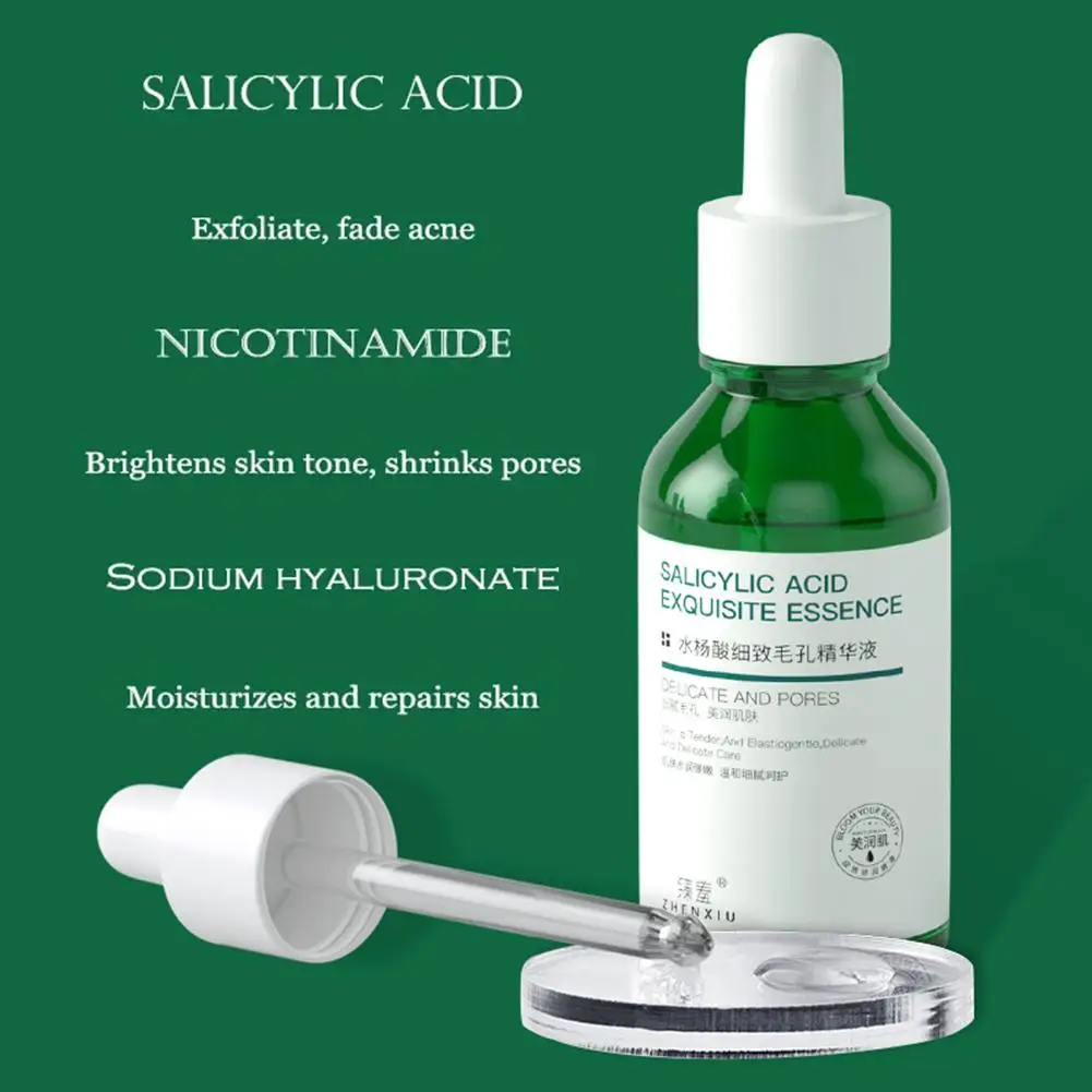 Salicylic Acid Pore Refining Serum Hydrating Moisturizing Skin Care For Smooth Soft Glowing Complexion