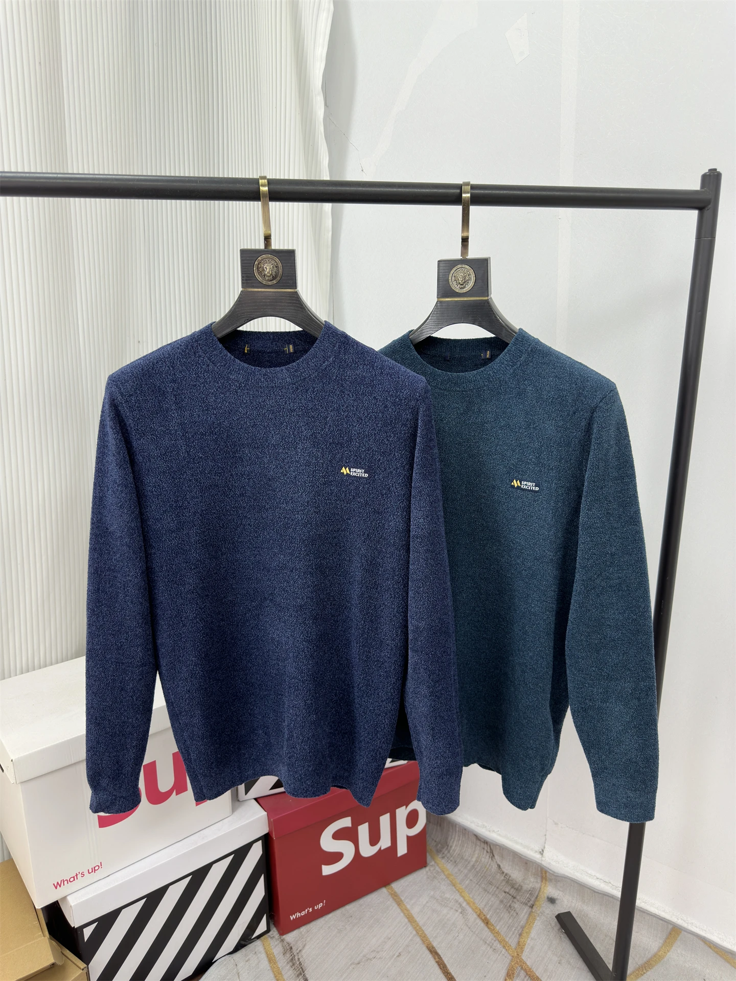 

Удобный, приятный для кожи мужской вязаный пуловер с круглым вырезом, модный, простой, зимний, из смесового полиэстера