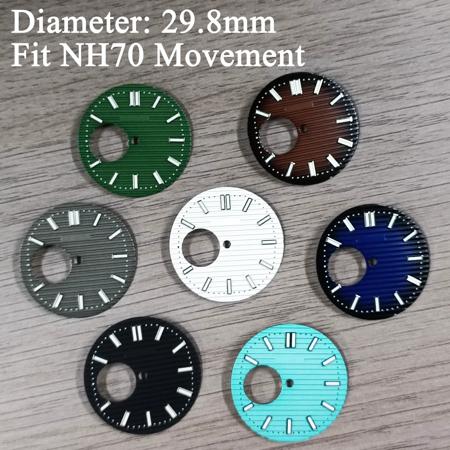 30mm NH38 Dial Nautilus Green Luminous Tiffany Blue Watch Face Suitable for NH38 movement Accessories Customisable Logo Dial