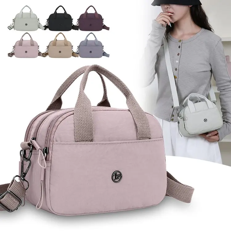 2026 New Fashion Simple Multi-Layer Small Handbag Women's Single Shoulder Slant Crossbody Lightweight Square Bag Commuter Bag