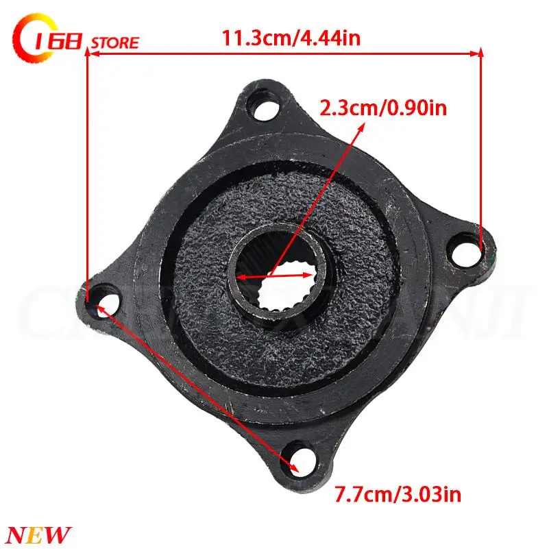   ดุมล้อพร้อมขอบล้อแบบมีฟัน 23 ฟัน 4 รู สำหรับรถควอดไบค์ 50 ซีซี 200 ซีซี 250 ซีซี อะไหล่ UTV สำหรับรถกู๊กี้ โกคาร์ท