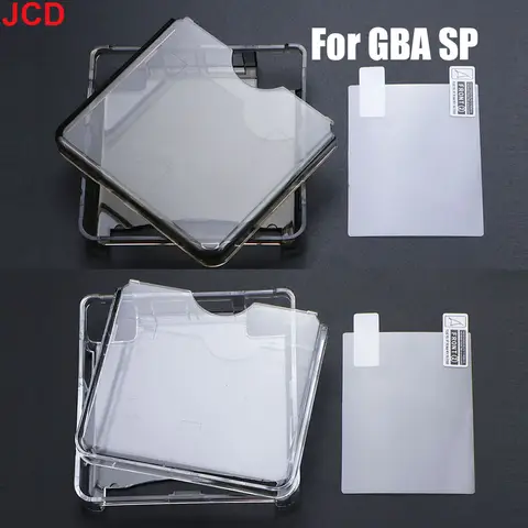 Clear Protective Cover Case Shell Housing For Gameboy Advance SP GBA SP Game Console Crystal Cover Case Screen Protector Film