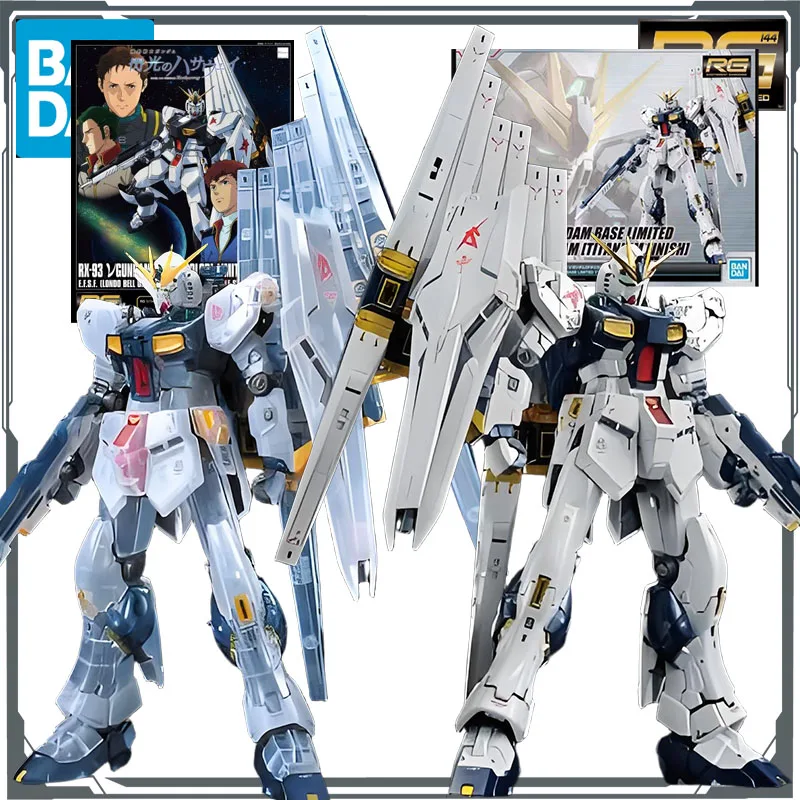 Bandai Originele MODEL KIT GUNDAM RG RX-93 dzi CLEAR COLOR LIMITED PAKKET & DE GUNDAM BASE LIMITED 1/144 Speelgoed Model Cadeaus voor jongens