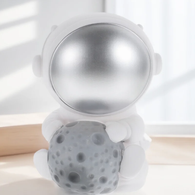 

Lovely Astronaut Piggy Bank Adorable Spaceman Saving Jar Decorative Household Money Box Desktop Ornament Premium Vinyl