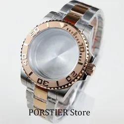 40mm NH35 watch case sapphire glass stainless steel polish oyster bracelet fit NH34 NH35 NH36 movement 28.5mm dial YACHT-MASTER