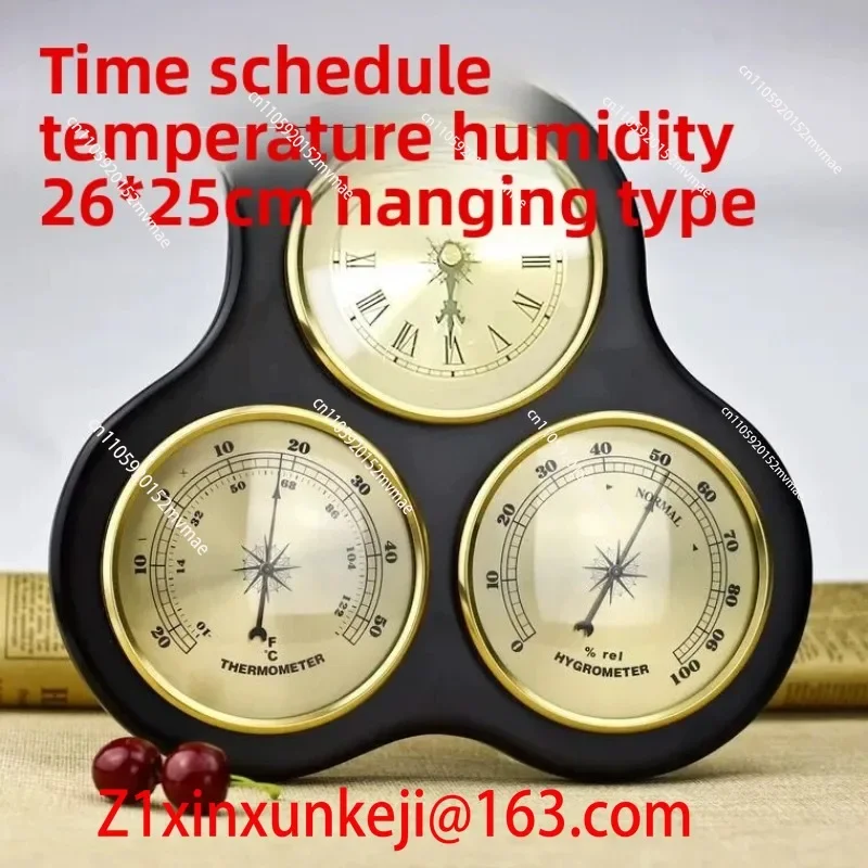 Automatic Thermometer, Barometer, Multi-Function, Hygrometer, High Quality, Hanging Table, Wooden Table Time, Can Be Office