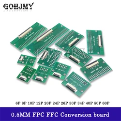 FPC FFC 0.5MM Pitch Conversion board DIY PCB board 6P 8P 10P 12P 20P 24P 26P 30P 34P 40P 50P 60P connector For Cable transfer