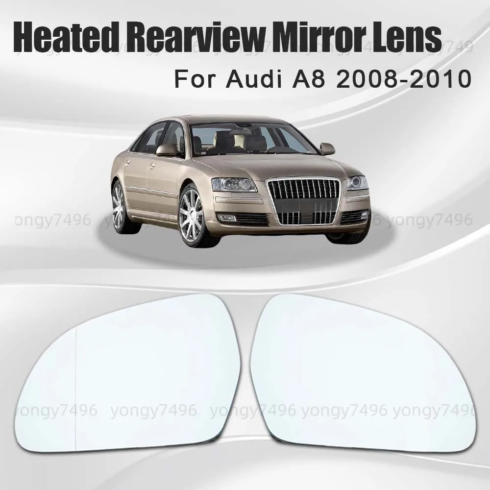 

Car Wide Angle Heated Rearview Mirror Lens For Audi A8 2008 2009 2010 Car Rearview Accessories Mirrored Glass Car Upgrade