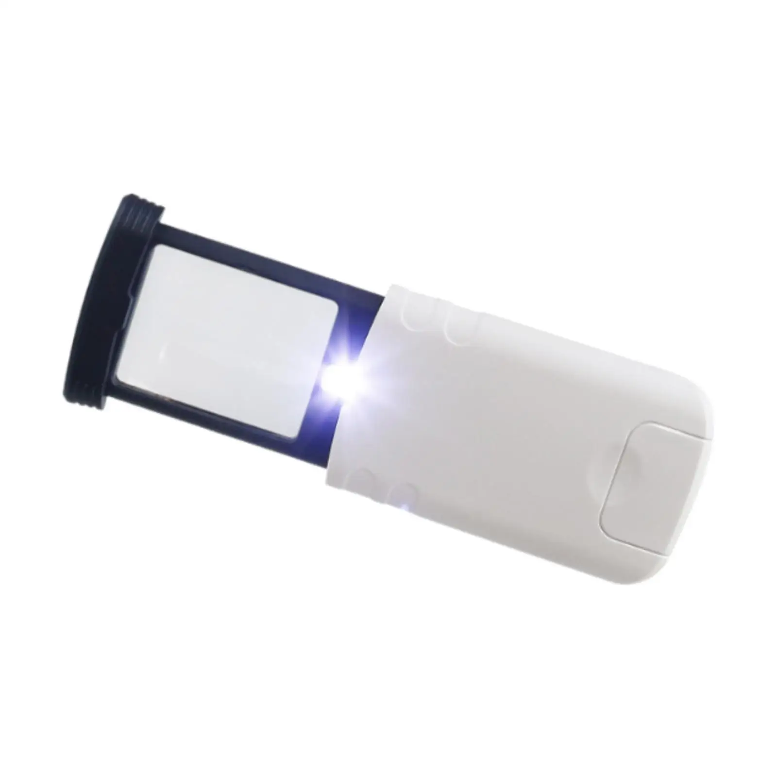 Lupa LED Lupa rectangular de cristal 4x Mini inspección de artefactos de joyería