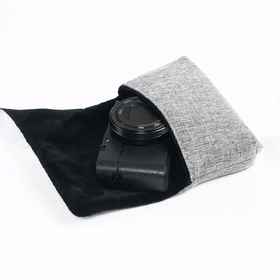 Fotocamera borsa nera antipolvere comoda custodia morbida per RICOH GR 2 3 II III IIIX GR3X Panasonic LX10 ZS80 ZS220 ZS110 ZS50 ZS60 TZ95