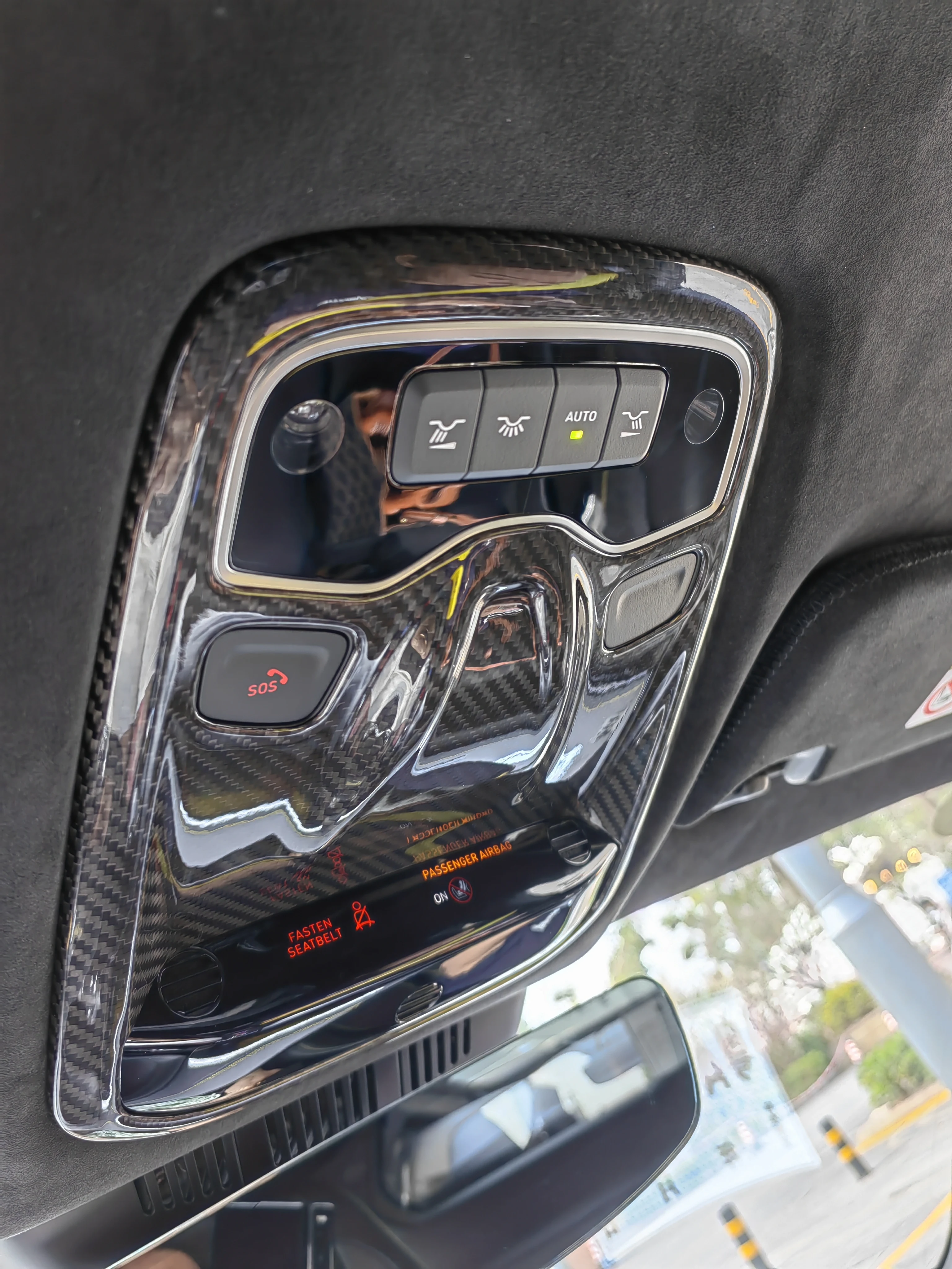 for Lotus Emira 2022 2023 2024 Car Roof Light Frame Reading Light Cover Carbon Fiber Interior Accessories
