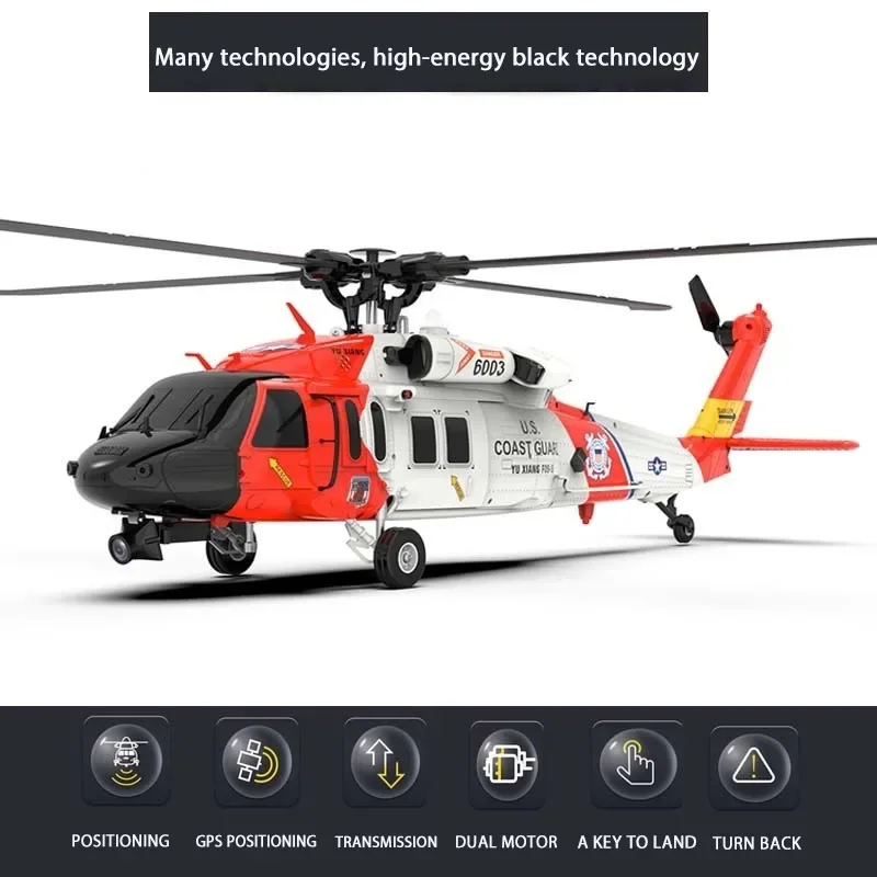 Yuxiang F09-s Intelligent Gps Black Eagle Uh60 Remote Control Helicopter Automatic Return Outdoor Rc Remote Control Toy