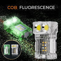 Super Bright Mini Fluorescence Flashlight USB Rechargeable LED Tail Magnet Torch with COB Emergency Light for Camping Hiking