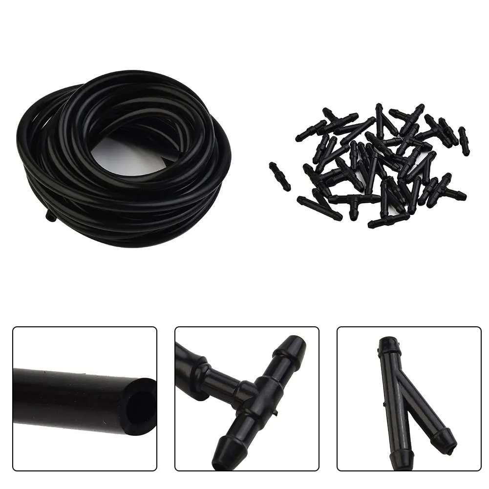 Efficient Windshield Washer Hose Connector Kit T/Y/I Shape 30 Pieces Quick & Easy Install Fits Most Car Tubing