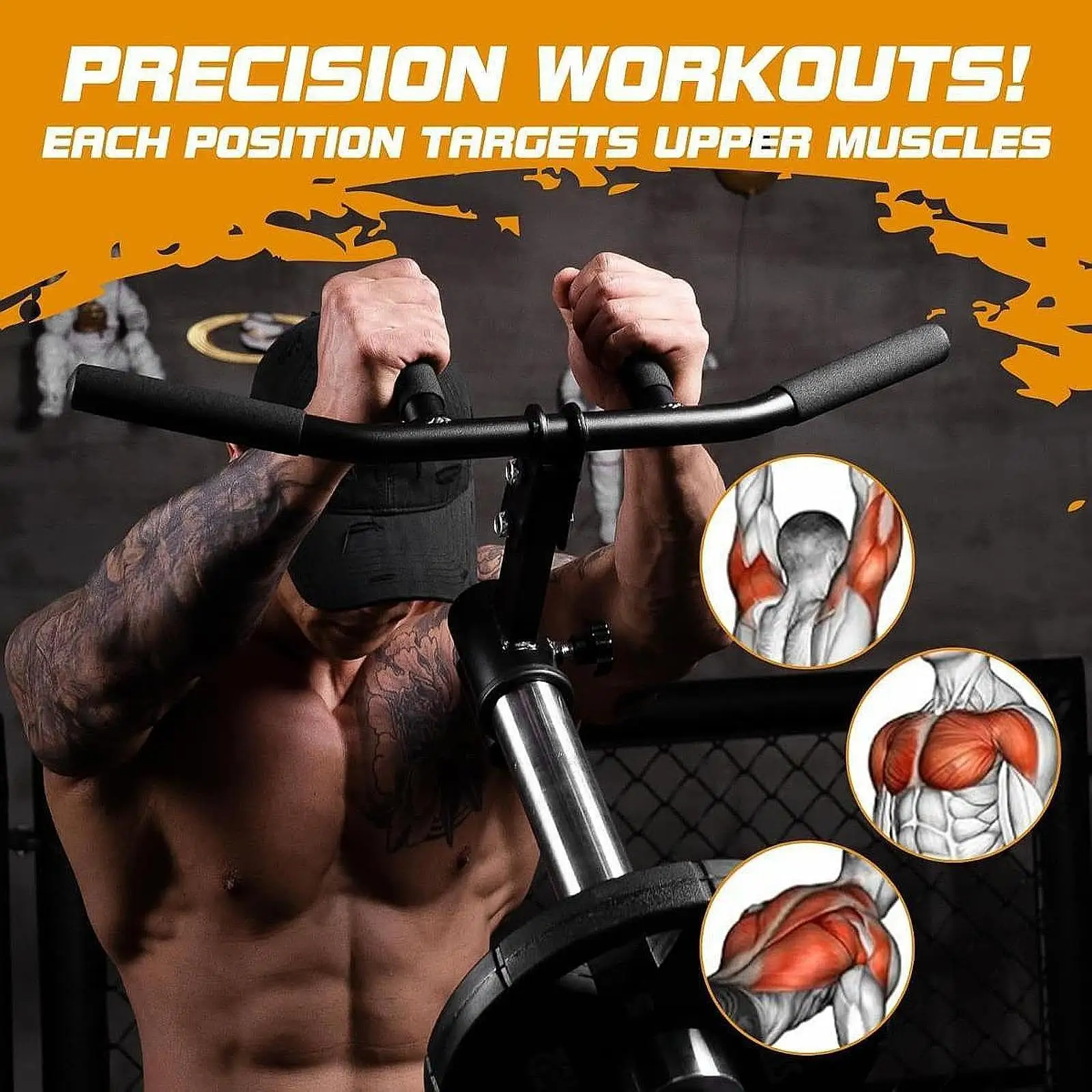 

T Bar Row Attachment,Bar Row Barbell Attachment,Lightweight, Barbell Handle Straight Grip for Barbell Squats