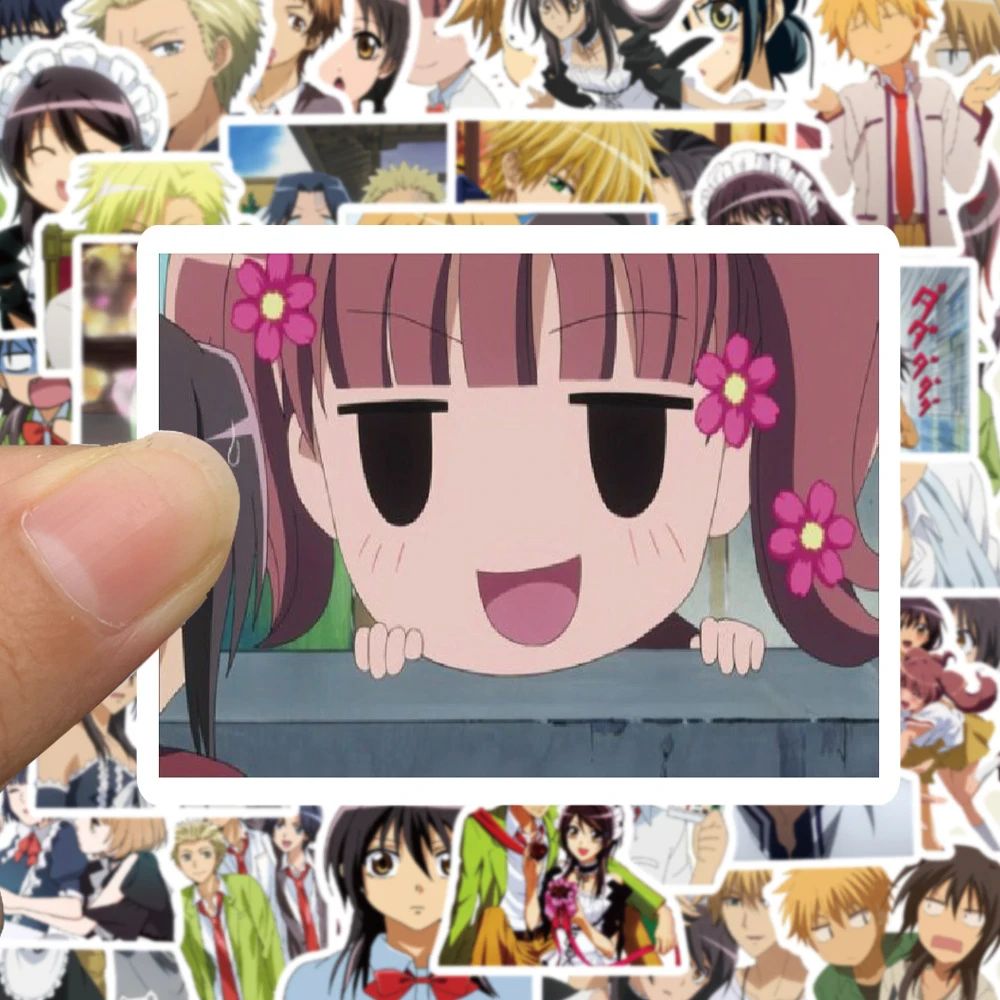 Anime Maid Sama Adesivos para Meninas, Ayuzawa Misaki Susu, Decoração para Laptop, Mala, Bagagem, Parede, Decalque, 10 Pcs, 30 Pcs, 50Pcs