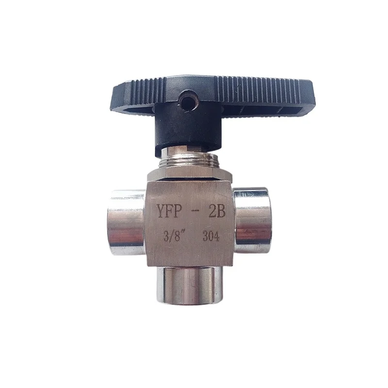 For 304 Stainless Steel Inner Wire Three-way Ball Valve 1/81/4 3/8 1/2 Inner Wire Imitation Ball Valve 1 Point 2 Points 4 Points