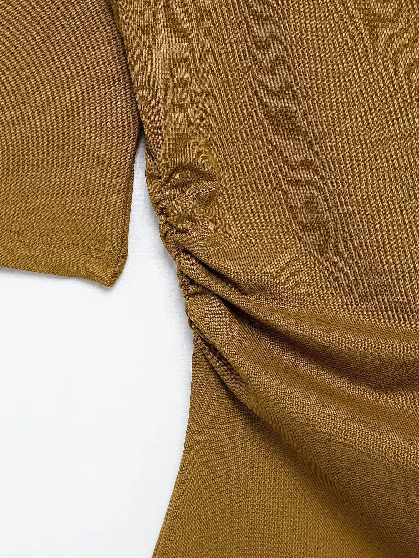HH 2025, Frühling, Damen, sexy, asymmetrisch, faltig, Weste, schick, schmaler Kragen, One-Shoulder-Damen, schmales T-Shirt, Top, Straßenkleidung – Detail 6