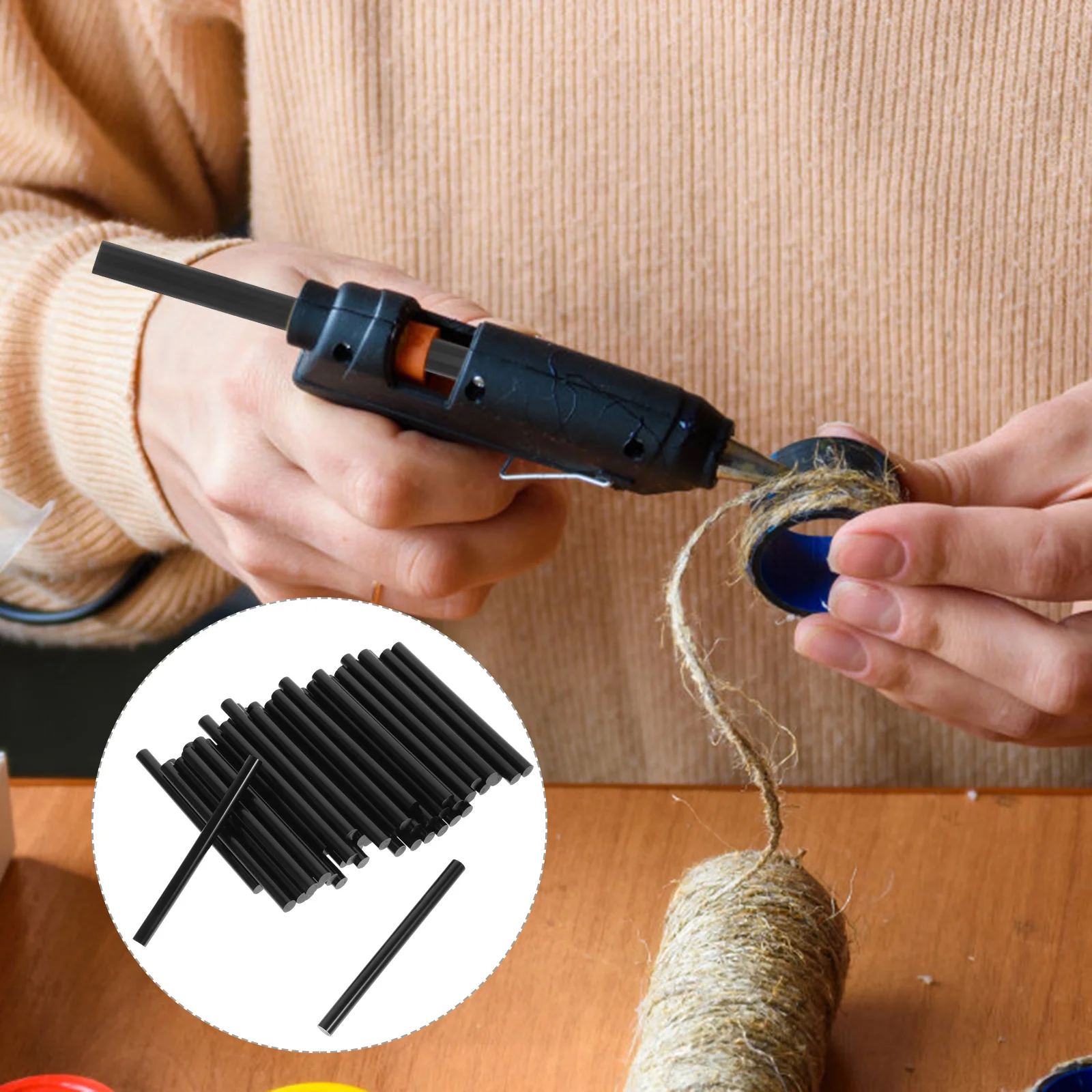 

50Pcs Premium Hot Melt Glue Sticks Versatile Bonding for Paper Wood Plastic Rubber Ideal for Crafting Fixing Hot Glue Sticks