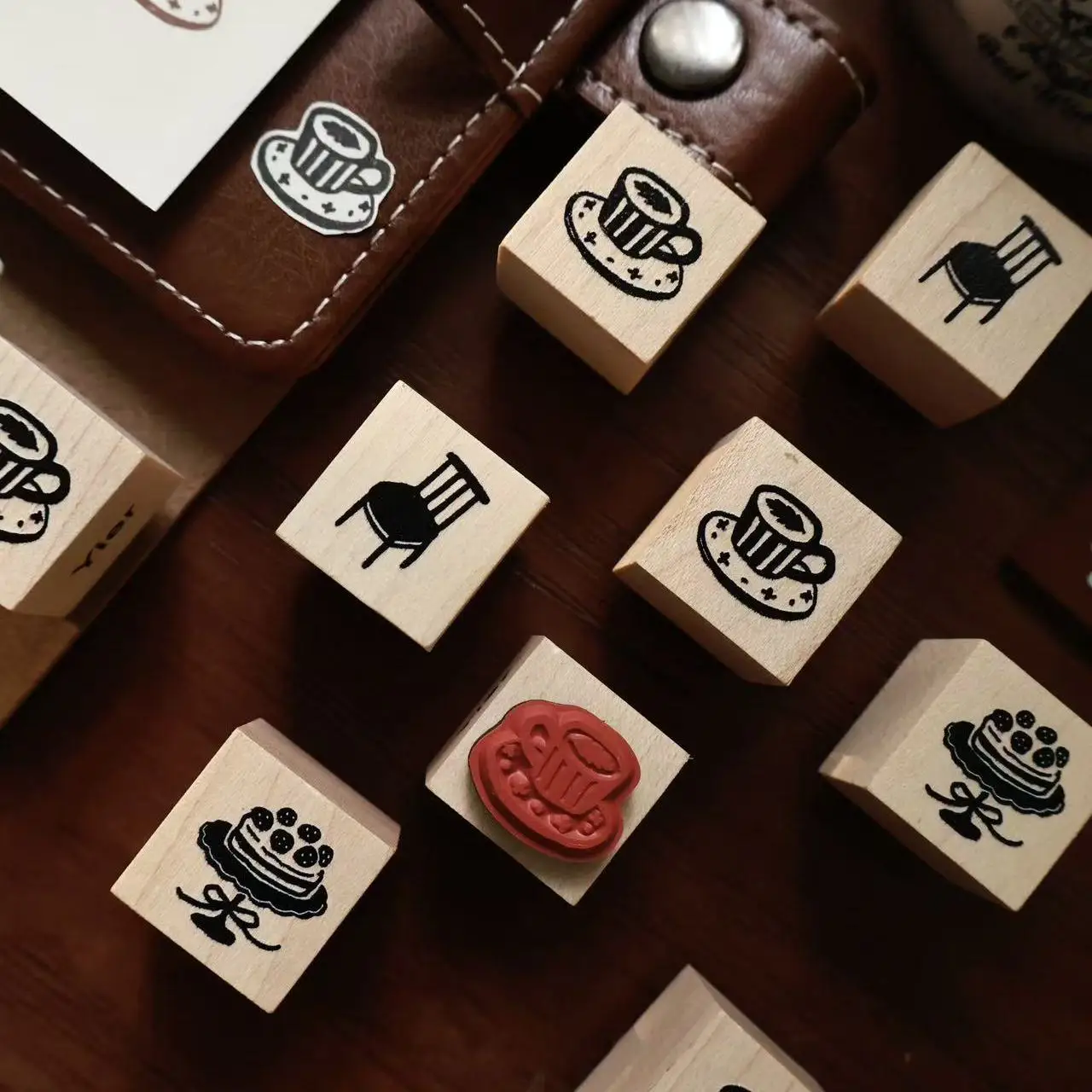 YiEr Studio Vintage Little Things Camera Coffee Wooden Rubber Stamp for Plan DIY Scrapbooking Photo Album Card Making
