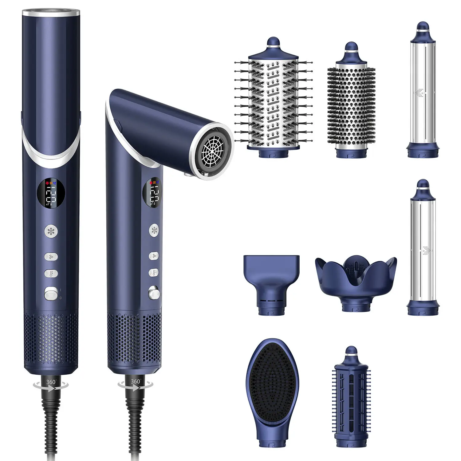 

1600W Ceramic DC Motor Portable Multi-Styler Hair Dryer with Straightening & Curling 5 Speeds