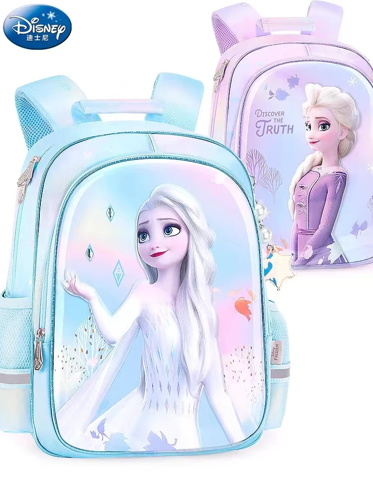 

Disney Frozen School Bags For Girls Elsa Anna 1-5 Primary Student Shoulder Orthopedic Backpack Large Capacity Kids Gifts Mochila