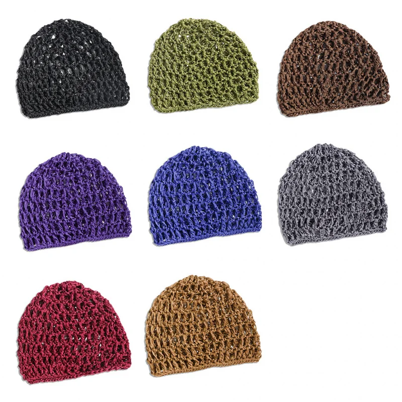 Japanese Minority Retro Artistic Hollow Bag Cap Trend All-Match Knitted Woolen Cap Women's Confinement Cap One Piece Dropshippin