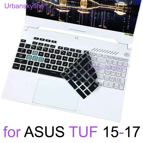 Imagen 1 del producto Funda de teclado para ASUS TUF Dash F15 F16 F17 FX507 FX607 Gaming A15 A16 A17 A18 FA507 FA607 FA707 funda protectora de silicona