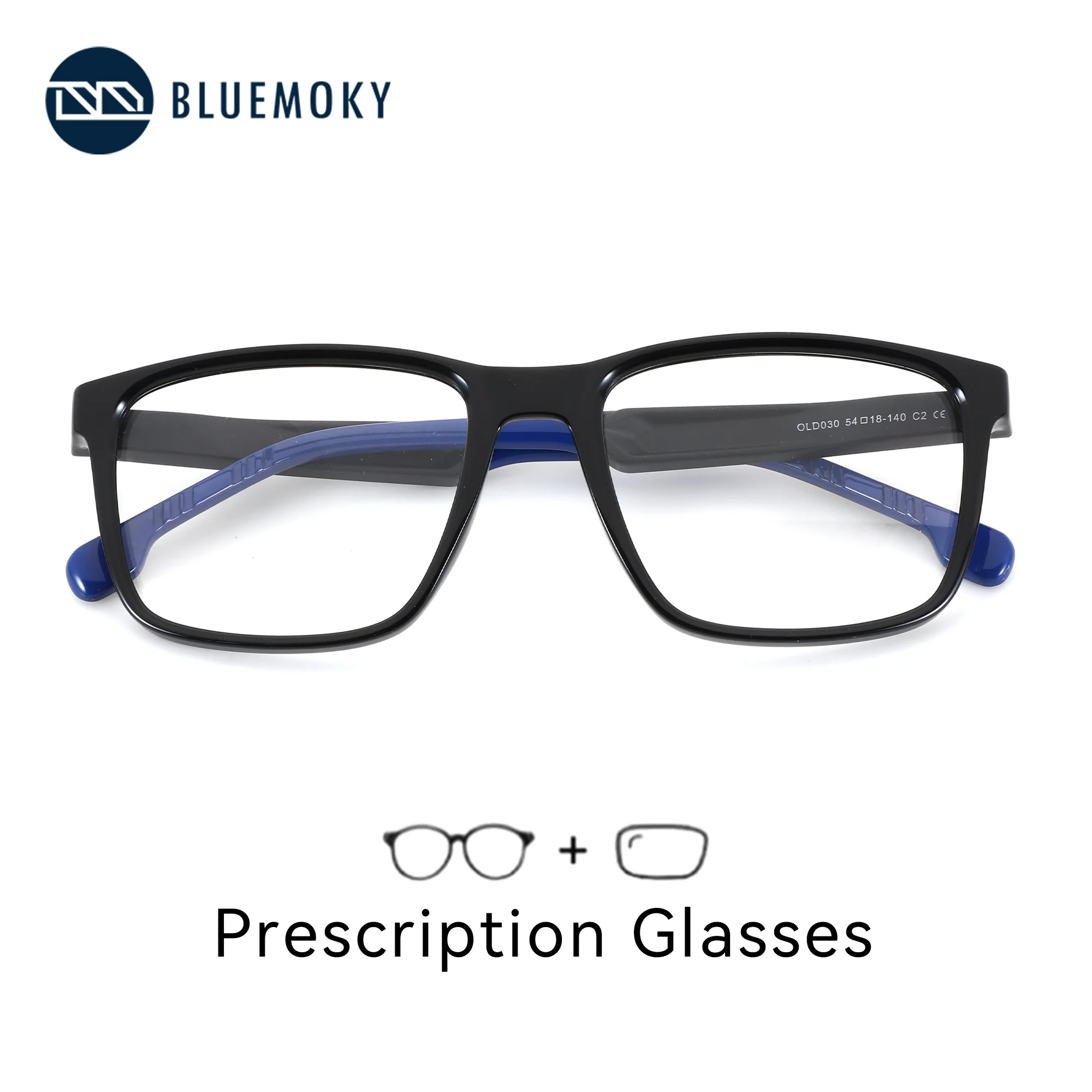 

BLUEMOKY M размер квадратные очки по рецепту для мужчин TR90 фотохромные оптические очки с рецептом