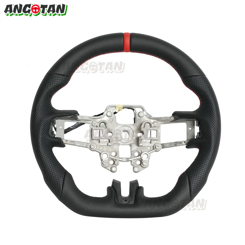 

Full Leather Steering Wheel For Ford Mustang GT EcoBoost Shelby 2015-2023 GT350 GT500 Heated Steering Wheel D-Shape Accessories
