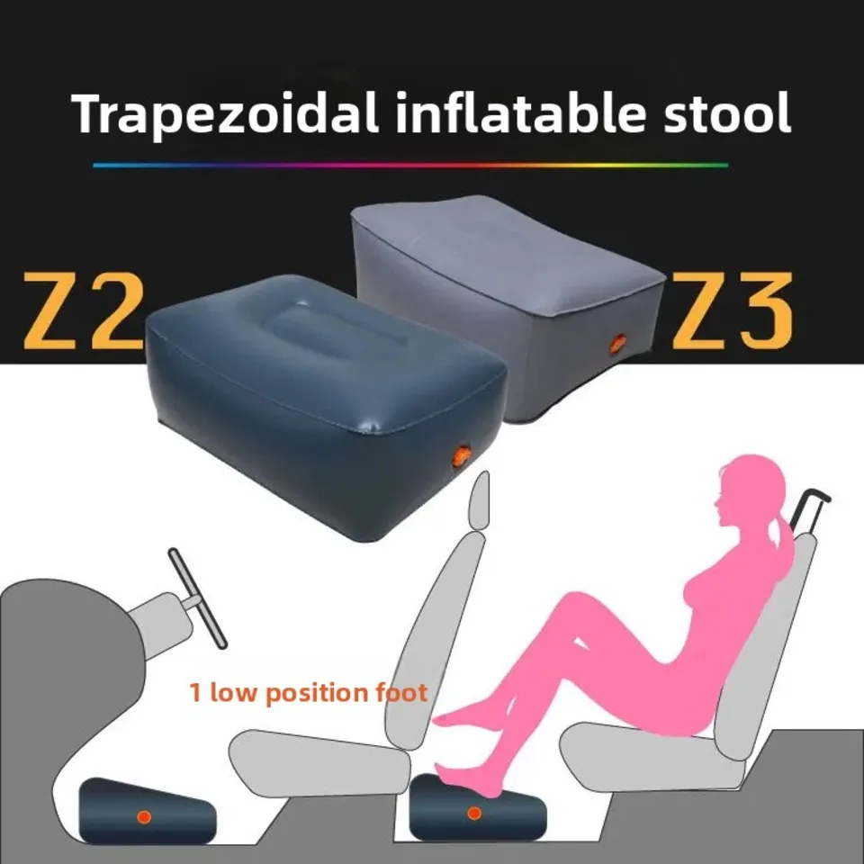 Car Front Slope Pad Inflatable Stool Travel Bed Seat Gap Padding Air Mattress Self-driving Traveling Car Universal Accessories