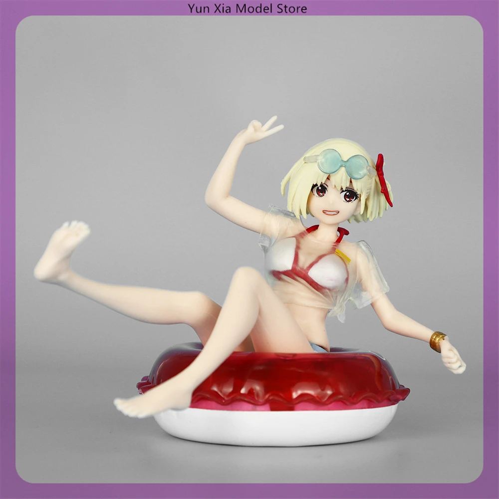 10cm Lycoris Recoil Nishikigi Chisato In Swimsuit Anime Girl Figure Model Statue Boys Collection Desktop Decoration Ornament Toy